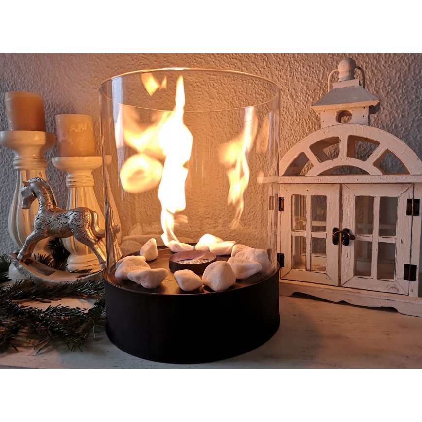 Planika - Cheminée à bioéthanol 32,1x25,1 cm 2,5kW noire