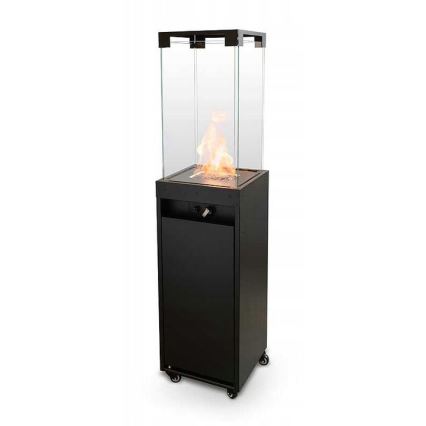 Planika - Cheminée à gaz d'extérieur 142x36 cm 8kW 1xAAA noir + housse de protection