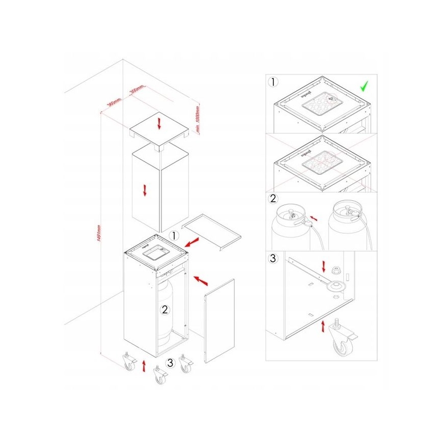 Planika - Cheminée à gaz d'extérieur 142x36 cm 8kW 1xAAA vert + housse de protection