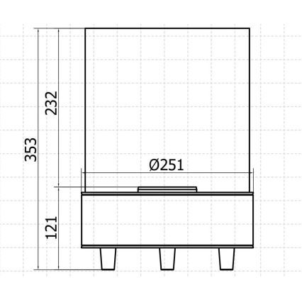 Planika - Cheminée BIO 35,3x25,1 cm 2,5kW noir