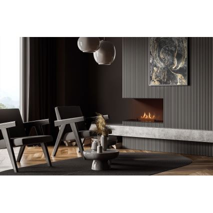 Planika Senso Fireplace BEV- Cheminée encastrée SENSO BIO 56,2x75 cm 2,5kW+ télécommande