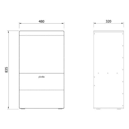 Planika - Cheminée BIO avec télécommande 83,5x48 cm 2,5kW/230V noir