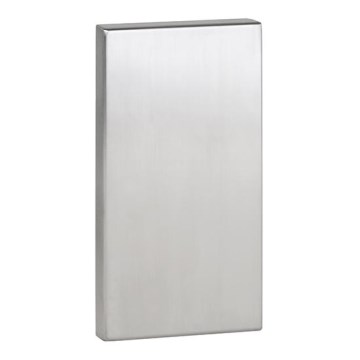 Plaque de fixation 12x22,5 cm inox/gris