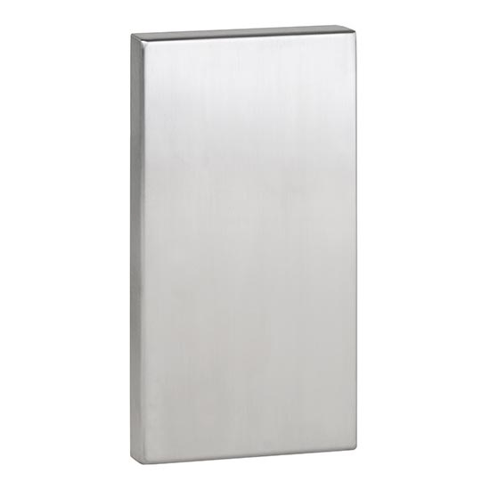 Plaque de fixation 12x22,5 cm inox/gris