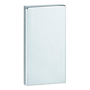 Plaque de fixation 12x22,5 cm inox/noir