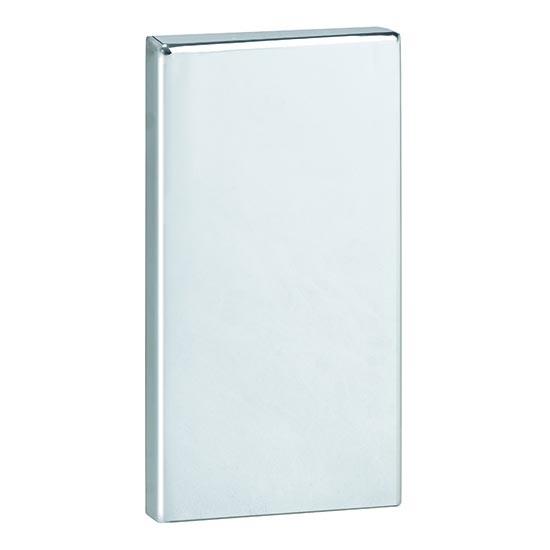 Plaque de fixation 12x22,5 cm inox/noir