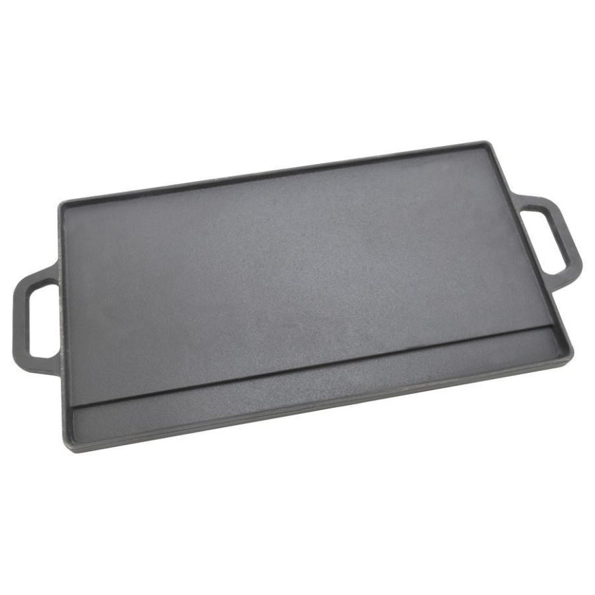 Plaque de gril double face 50x23 cm