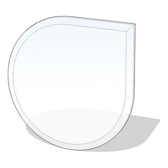 Plaque de verre pour dessous de cheminée 1100x1100x8 mm larme