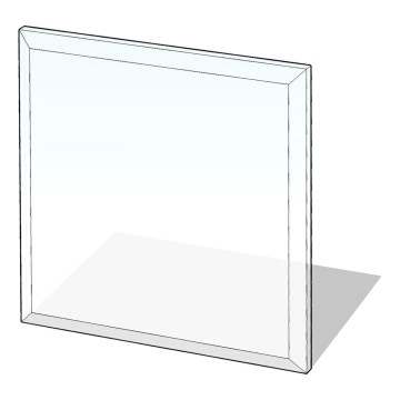 Plaque de verre pour dessous de cheminée 800x800x8 mm carré