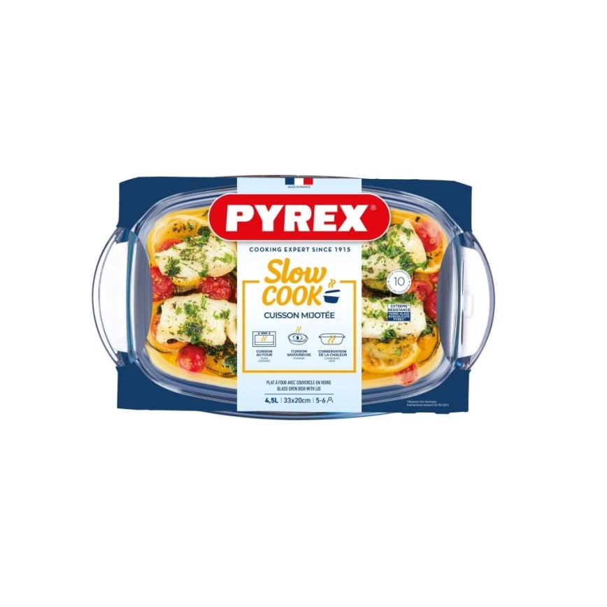 Plat à four PYREX 4,5 l avec couvercle
