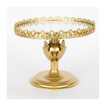 Plateau décoratif d. 25,5 cm doré