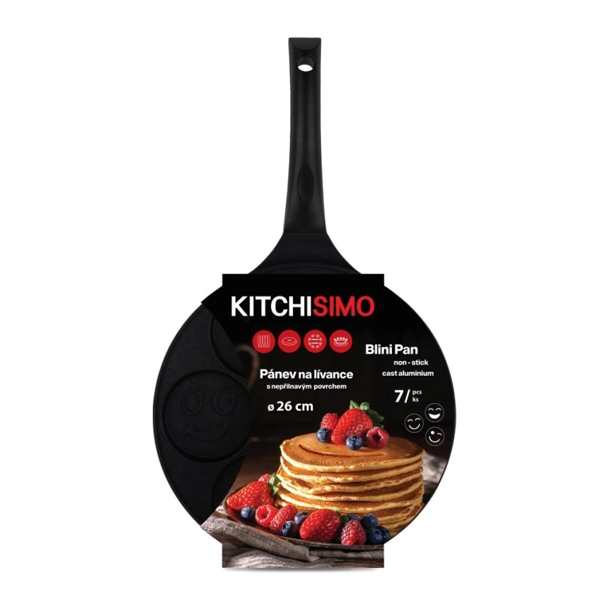 Poêle à pancakes KITCHISIMO 26 cm, noire