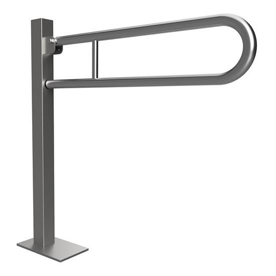 Poignée 15,3 × 87 cm en acier inoxydable, finition argentée