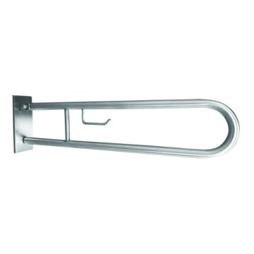 Poignée avec support 10,3x25,3 cm acier inoxydable/argenté