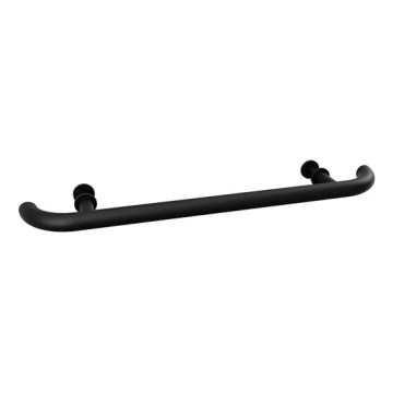 Poignée de porte 70x4 cm inox/noir
