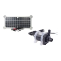 Pompe solaire avec panneau photovoltaïque et port USB — débit 900 l/h, 20 W