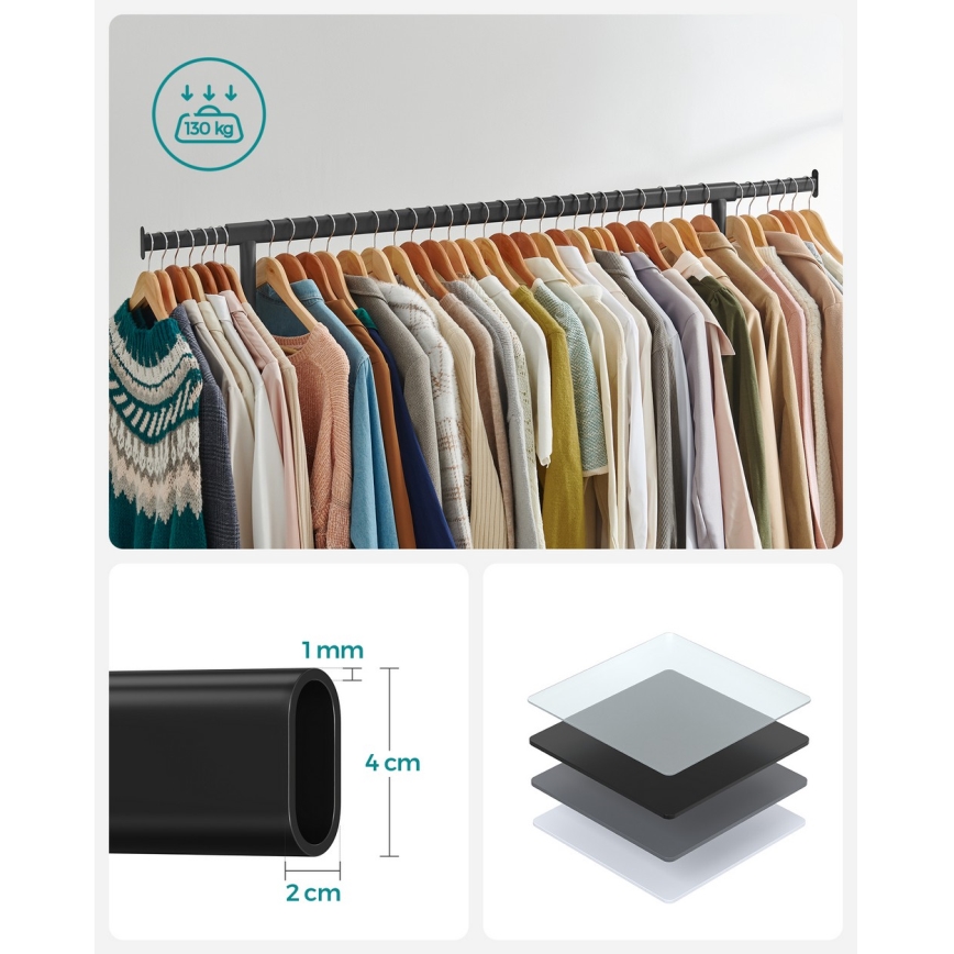 Portant mobile LINEA, noir