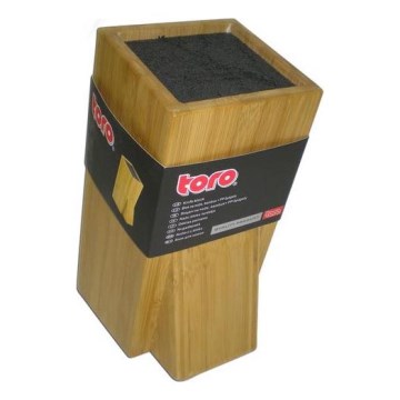 Porte-couteaux avec insert flexible 23,8x11 cm bambou