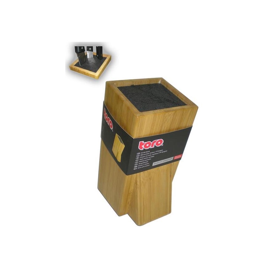 Porte-couteaux avec insert flexible 23,8x11 cm bambou