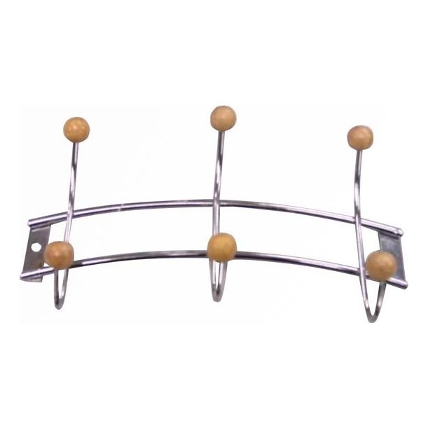 Porte-manteau 11,5x21 cm chrome brillant