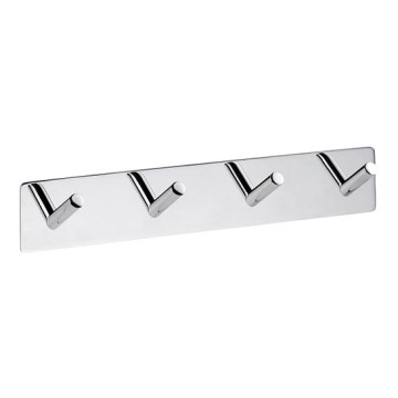 Porte-manteau 25,5x4,5 cm acier inoxydable/argenté