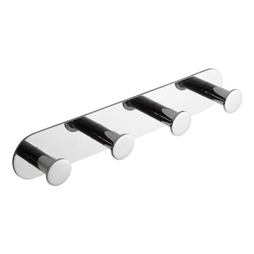 Porte-manteau 25,5x4,5 cm inox/argenté