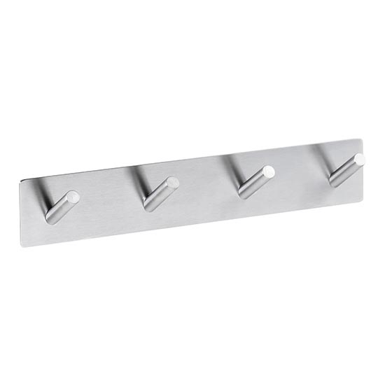 Porte-manteau 25,5x4,5 cm inox/argenté