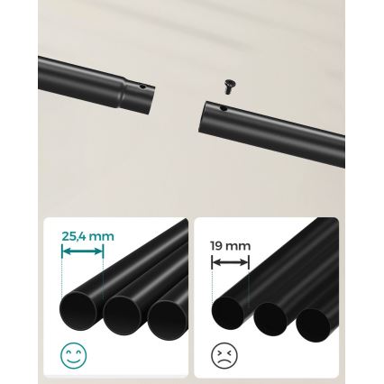 Porte-manteau mobile LINEA noir