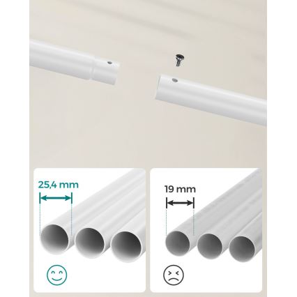 Porte-manteau mobile sur pied LINEA blanc