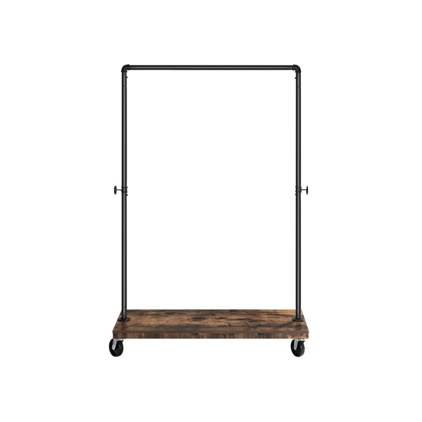 Porte-manteau mobile sur roulettes LINEA marron/noir