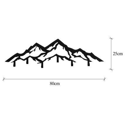 Porte-manteau mural 80 x 25 cm — Montagnes
