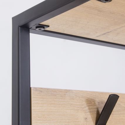 Porte-manteau mural NOMAD 182x78 cm noir/beige