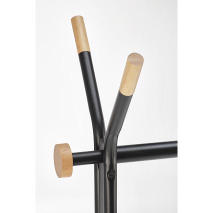 Porte-manteau sur pied 165x91 cm CHENE noir/beige