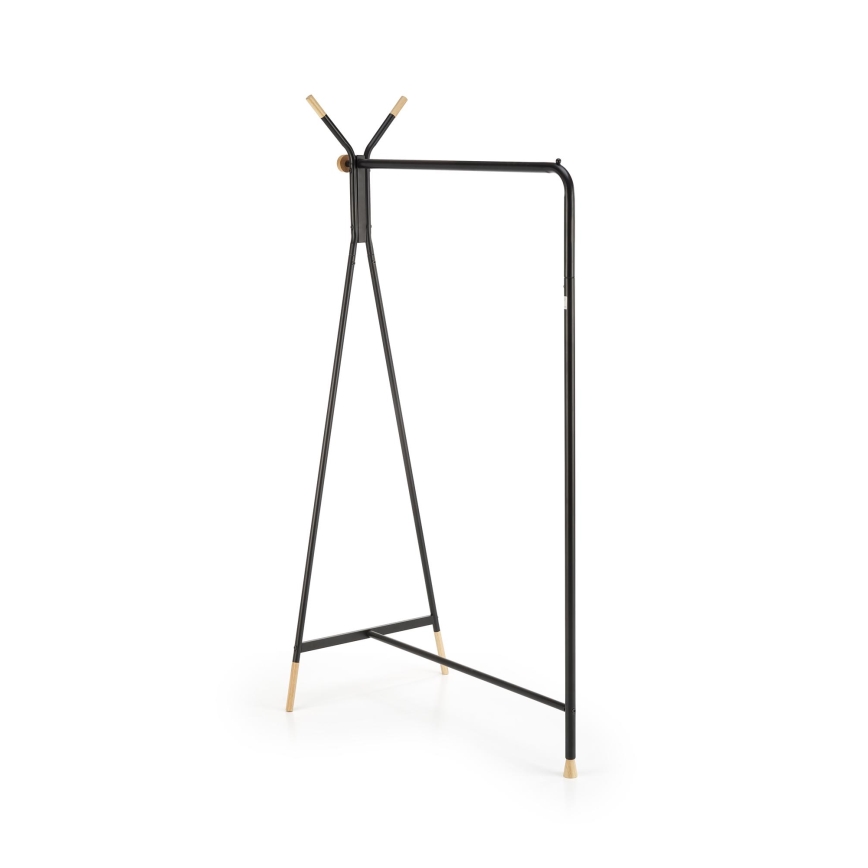 Porte-manteau sur pied 165x91 cm CHENE noir/beige