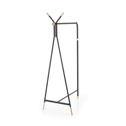 Porte-manteau sur pied 165x91 cm CHENE noir/beige