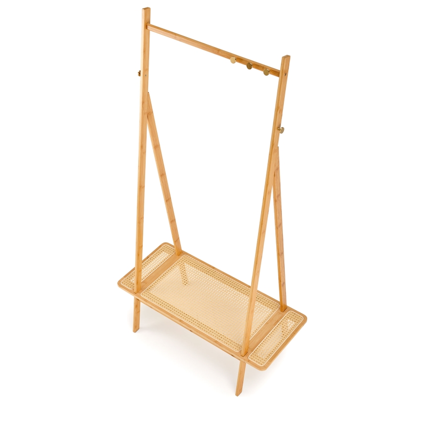 Porte-manteau sur pied 168 x 68 cm LEGNO en rotin
