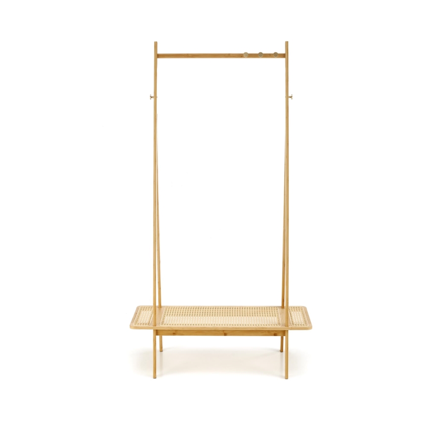 Porte-manteau sur pied 168 x 68 cm LEGNO en rotin