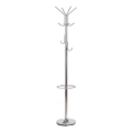 Porte-manteau sur pied 30x181 cm, finition chrome brillant