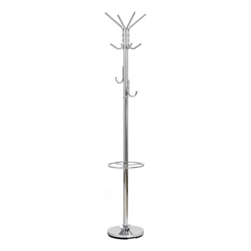 Porte-manteau sur pied 30x181 cm, finition chrome brillant