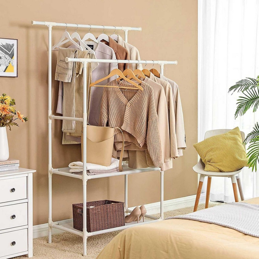 Porte-manteau sur pied LINEA blanc