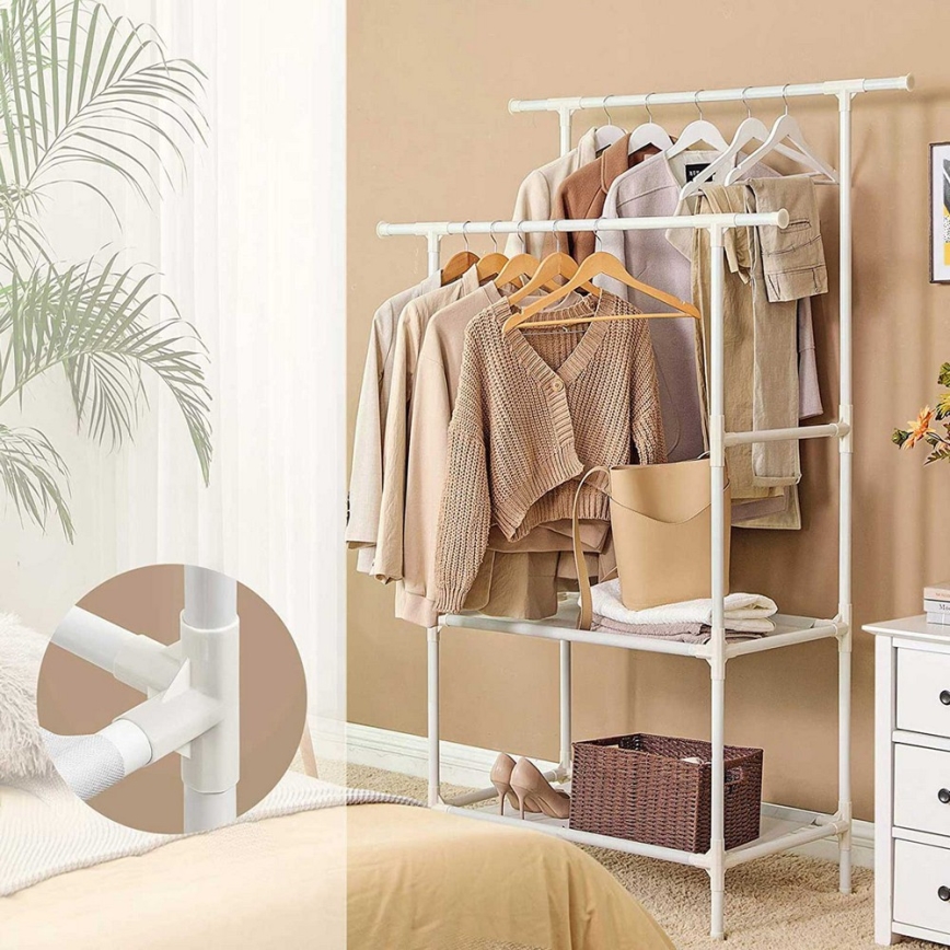 Porte-manteau sur pied LINEA blanc