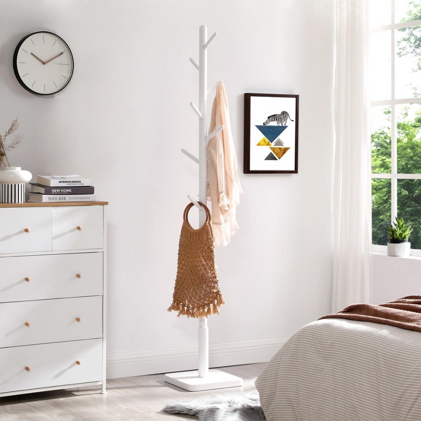 Porte-manteau sur pied LINEA blanc