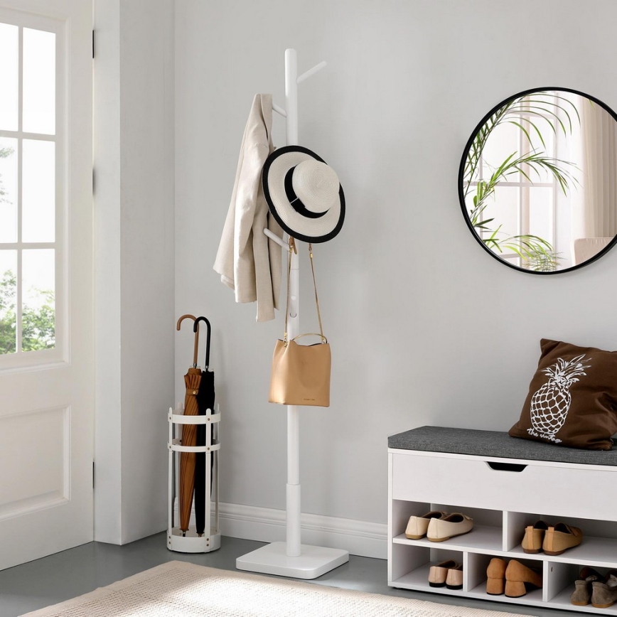 Porte-manteau sur pied LINEA blanc