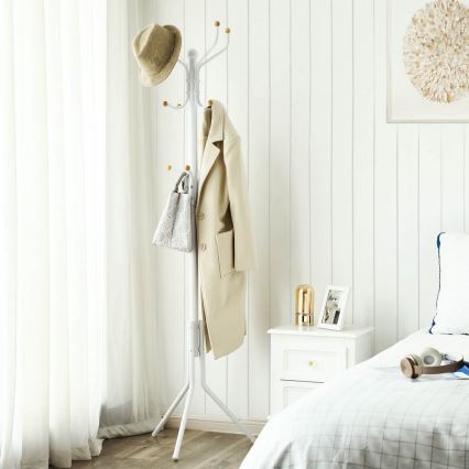 Porte-manteau sur pied LINEA blanc