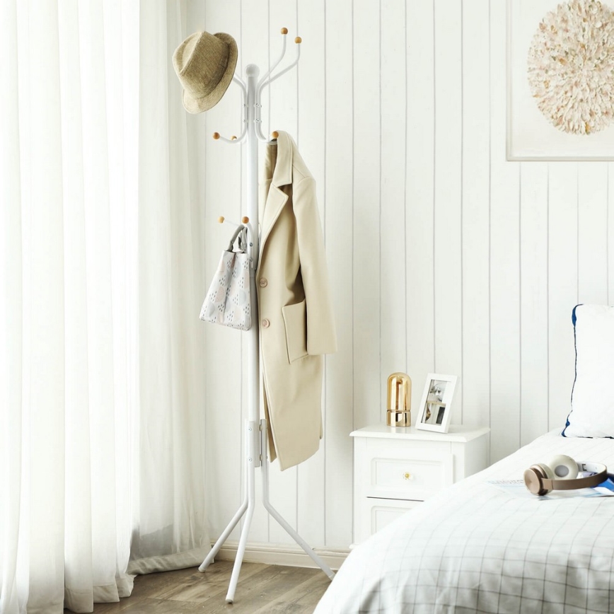 Porte-manteau sur pied LINEA blanc