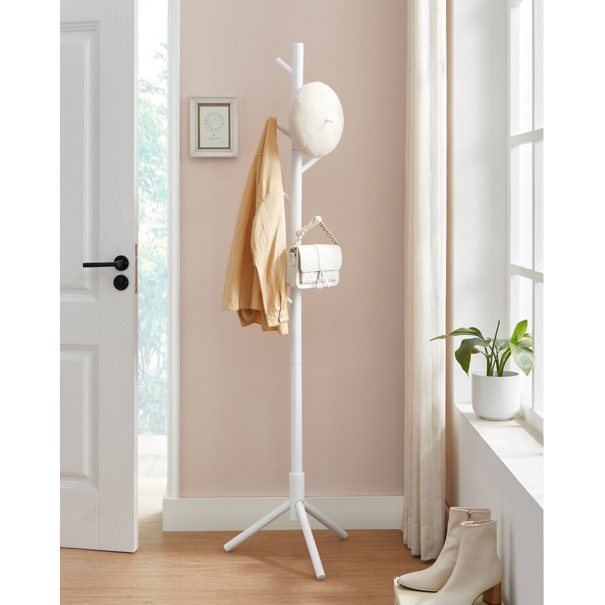 Porte-manteau sur pied LINEA blanc