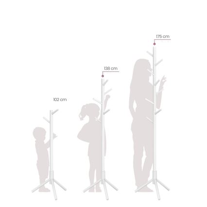 Porte-manteau sur pied LINEA blanc