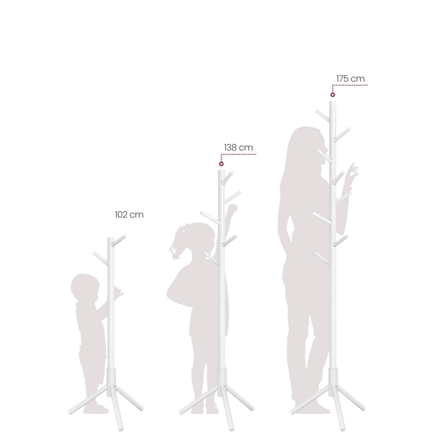 Porte-manteau sur pied LINEA blanc