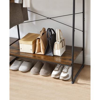 Porte-manteau sur pied LINEA marron/noir