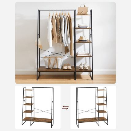 Porte-manteau sur pied LINEA marron/noir